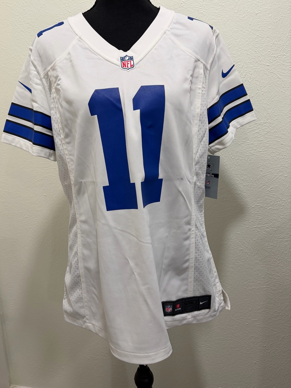 NFL Women's White and Blue #11 Dallas Cowboys Football Jersey
